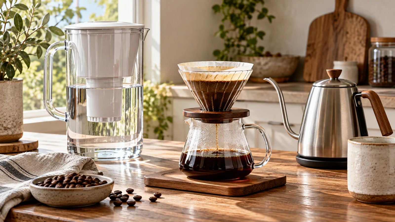 Fotografía editorial para El agua para café importa más de lo que parece