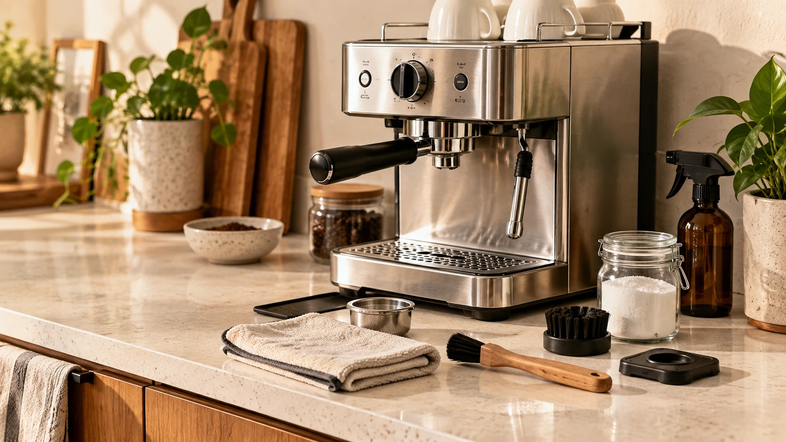 Fotografía editorial para Cómo limpiar la cafetera sin convertirlo en una tarea enorme