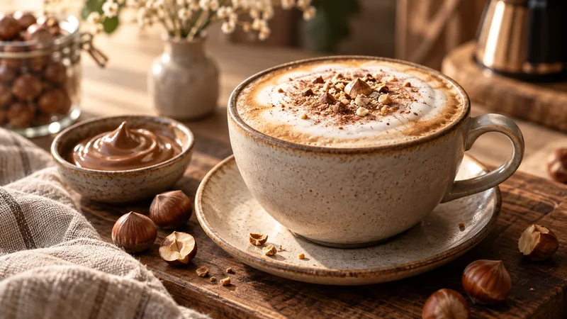 Fotografía editorial para Cappuccino de avellana sin convertirlo en un postre