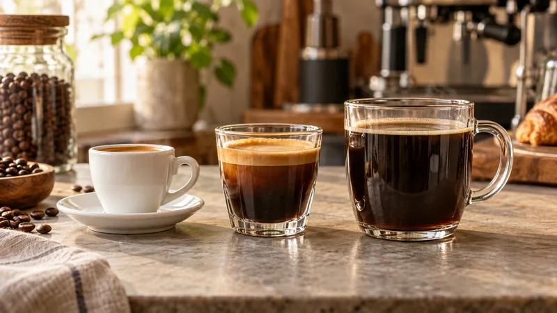 Fotografía editorial para Espresso, lungo y americano: qué cambia realmente